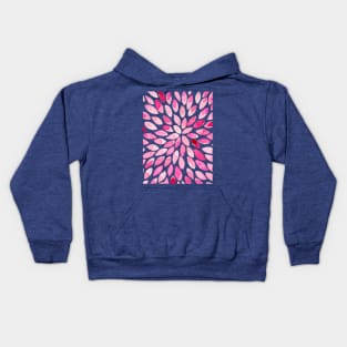 Watercolor brush strokes - pink Kids Hoodie